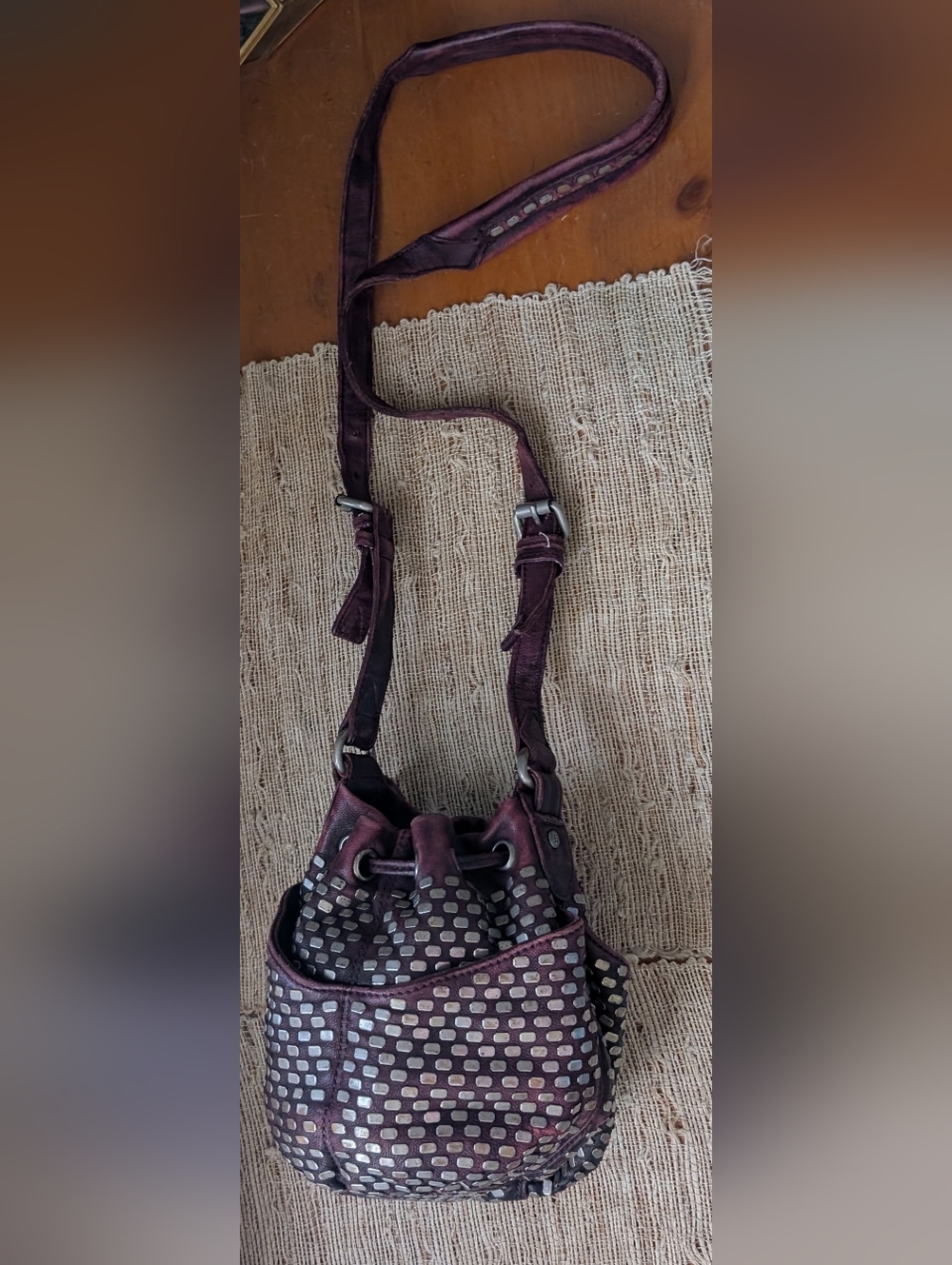 Authentic Olivia Harris Pouchette in Eggplant